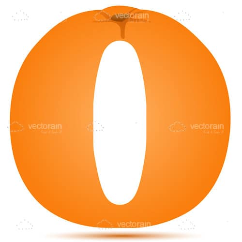 Juicy Letter ‘O’ Shaped Like an Orange